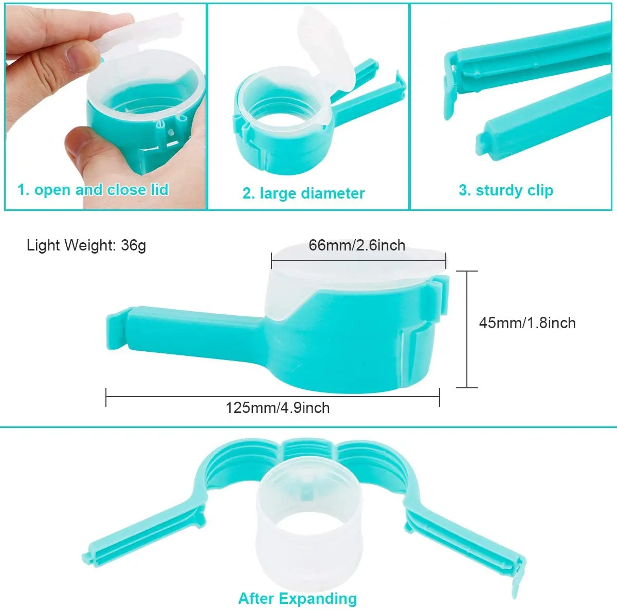 

Seal Pour Food Storage Bag Clip Snack Bag Sealing Clips Moisture Sealing Clamp with Large Discharge Nozzle Kitchen Tools