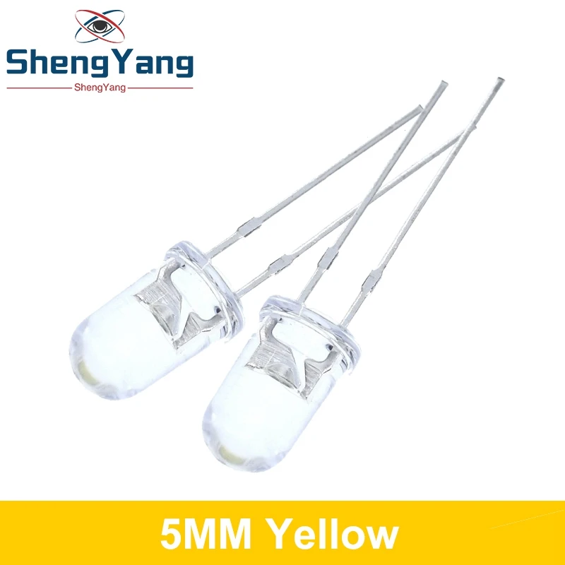 100 шт./лот прозрачные круглые 5 мм супер яркие зеленые красные белые желтые синие