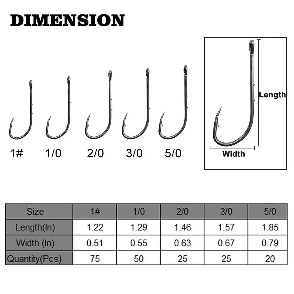 Набор рыболовных крючков Baitholder набор с длинным хвостовиком крючки из клюва