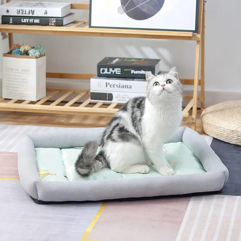 

Cat Mat Cooling Summer Pad Mat For Dogs Cat Blanket Sofa Breathable Pet Cat Bed Summer Washable For Small Medium Large Dogs Mat