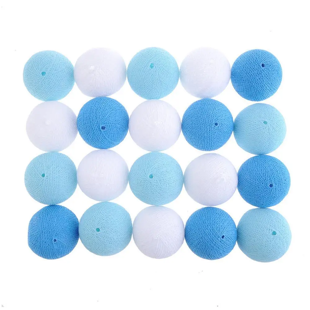 

3M LED Cotton Ball Garland Lights String Fairy 20 LED Christmas Xmas Outdoor Holiday Wedding Party Baby Bed Fairy Lights Decor
