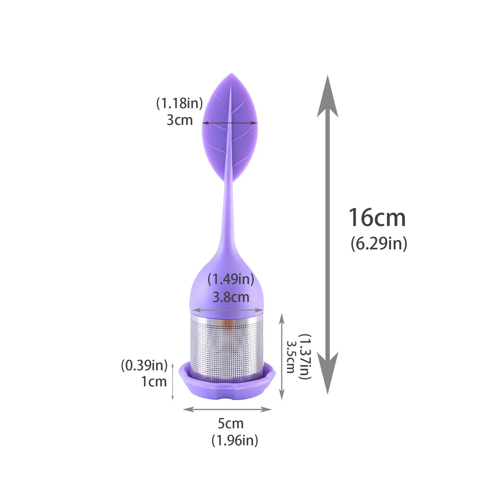 

Tea Infuser Silicone Handle Stainless Steel Strainer Tea With Drip Tray Brewing Device Herbal Spice Filter Kitchen Tools
