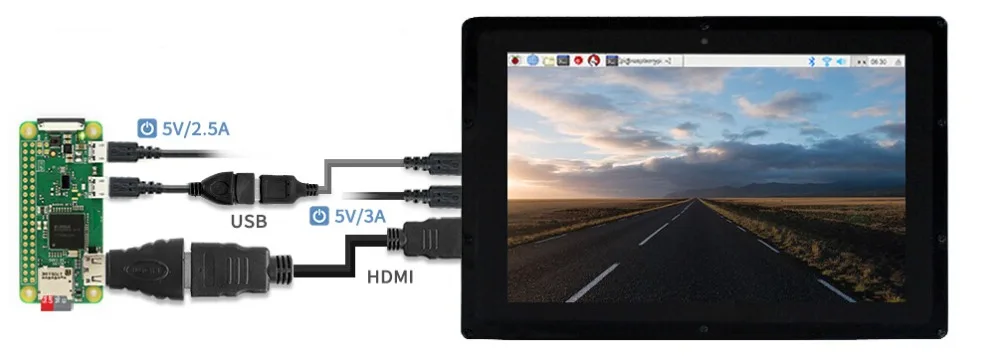 Waveshare 10,1 дюймов HDMI lcd(B) 1280*800 емкостный дисплей монитор, ips сенсорный экран, для Raspberry Pi, Banana Pi, BB Black WIN10