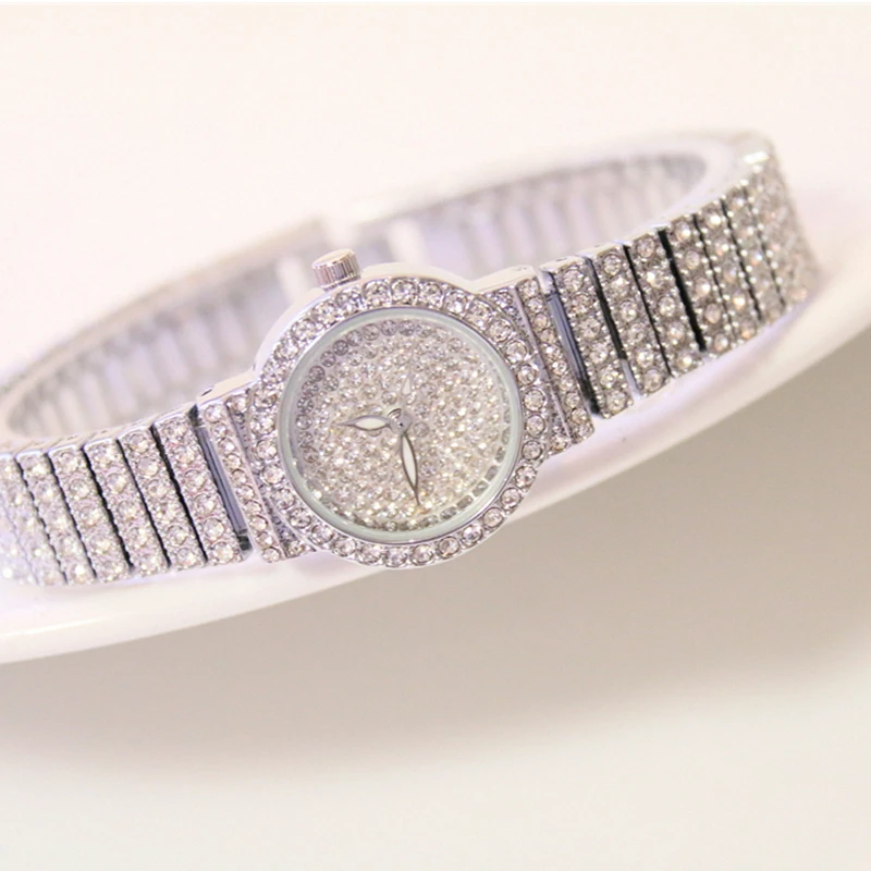 

Women Watch 2020 Fashion Top Luxury Rhinestone Watch Stainless Steel Strap Quartz Bracelet Ladies Watch Free Shipping