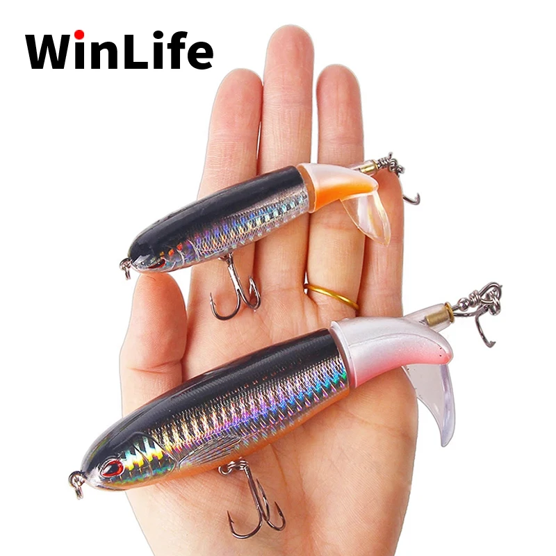 Winlife гамбургер Поппер рыболовные приманки 14 см 35g жесткие мягкие вращающийся