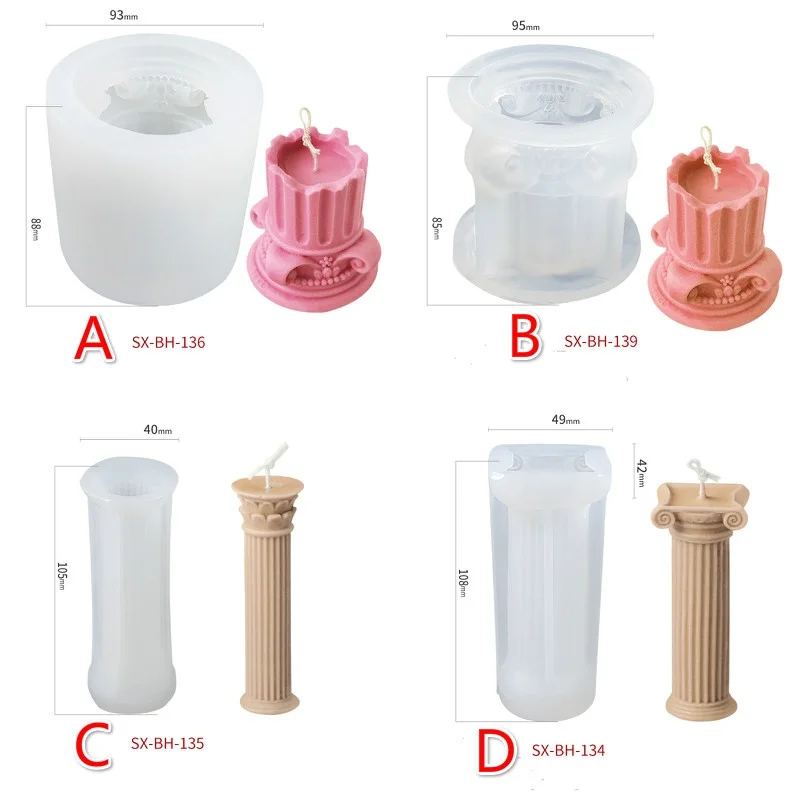 Римская колонна силиконовая форма для свеч пресс формы &quotсделай сам&quot Богиня