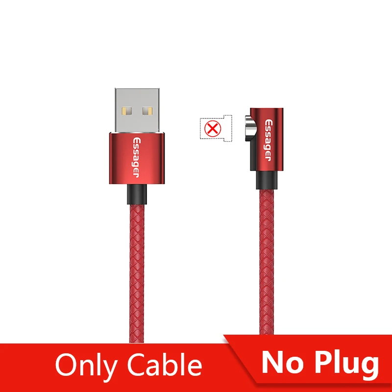 No Plug Only Cable R Essager 1/2 м Магнитный кабель Micro usb type C адаптер зарядное устройство Быстрая зарядка для iPhone 11 XR X Xiaomi Redmi Магнитный шнур для телефона - Цвет: No Plug Only Cable R