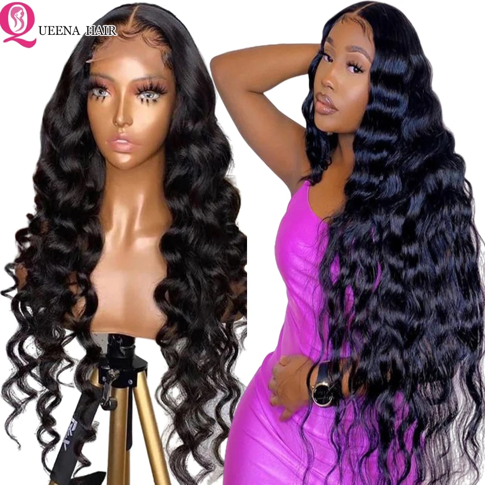 

HD Lace Frontal Wig Loose Wave Lace Front Human Hair Wigs For Women Loose Deep Wave Wig PrePluckd Deep Wave 5x5 Lace Closure Wig