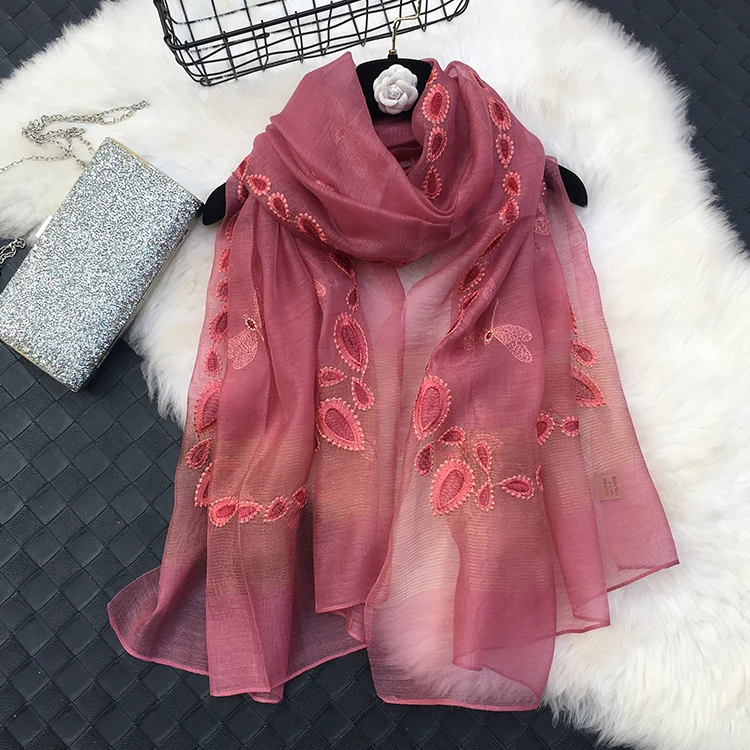 

New Retro Tassel Scarf Lady Cotton Twill Shawl Autumn Winter Gradient Color Warm Scarves Female White