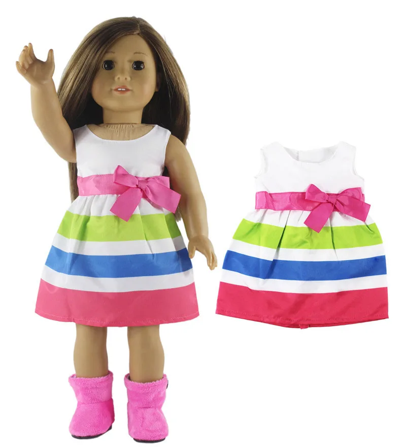 Новинка 10 комплектов кукольной одежды для 18 дюймовых американских кукол костюмы