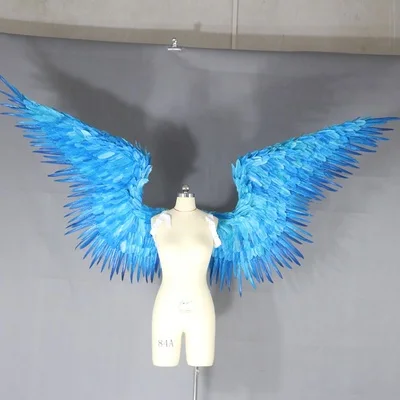 

Victoria's Secret Pure Blue angel feather wing adult model runway underwear show festival party wings Christmas wedding