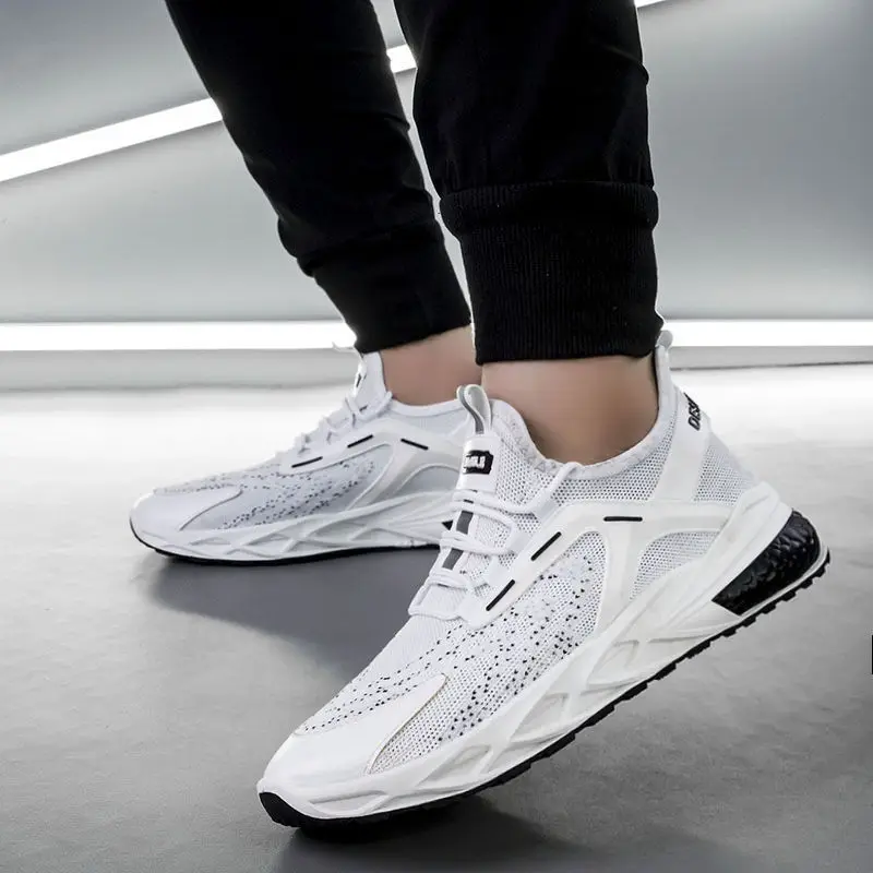Classic White Fashion Casual Men's Running Shoes High Quality Mesh Light Mens Sneakers Outdoor Jogging Non Slip Men Sport Shoes