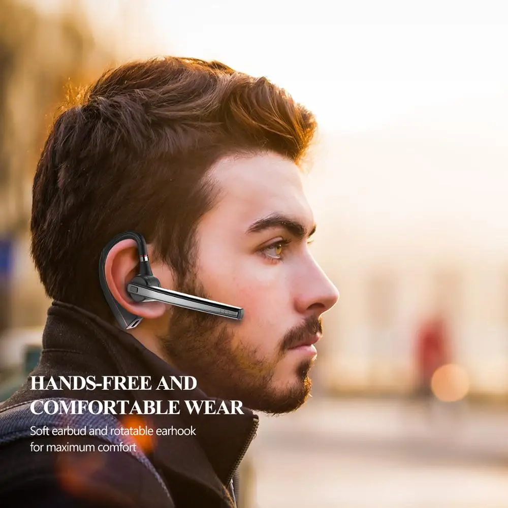 Бизнес Bluetooth наушники Стерео шумоподавление Bluetooth наушники Hands-free смартфон беспроводная гарнитура