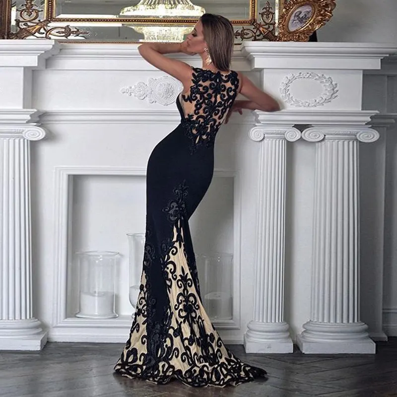 Длинное кружевное платье-Русалка для выпускного вечера | Женская одежда