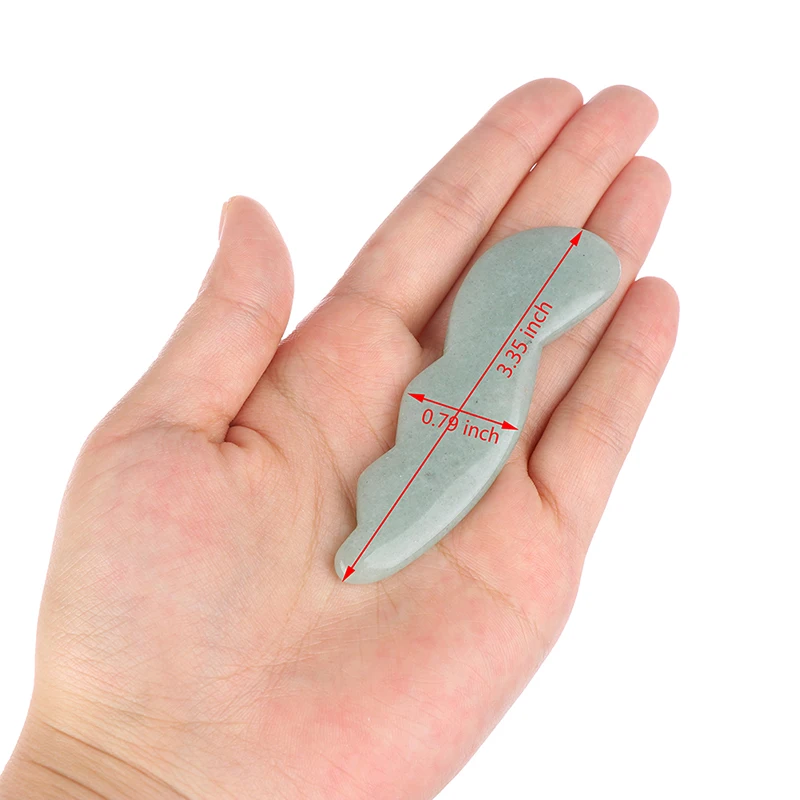 

1Pcs Jade Guasha Board Natural Stone Scraper GuaSha Tools For Face Neck Back Body Pressure Therapy Hot
