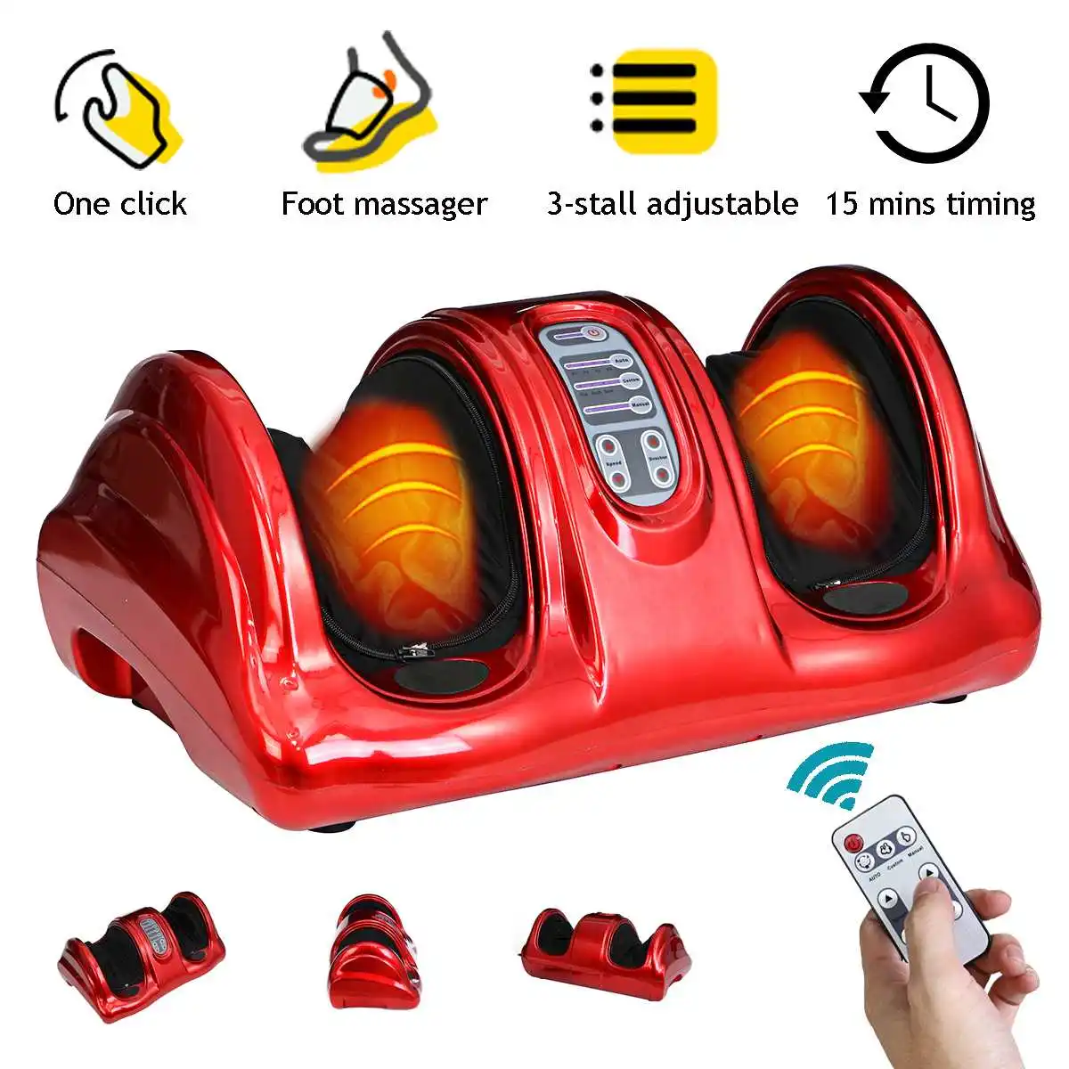 

Электрический массажер для ног, вибромассажер с подогревом, рефлексотерапия, облегчение боли в ногах, шиацу, 110 В, 40 Вт