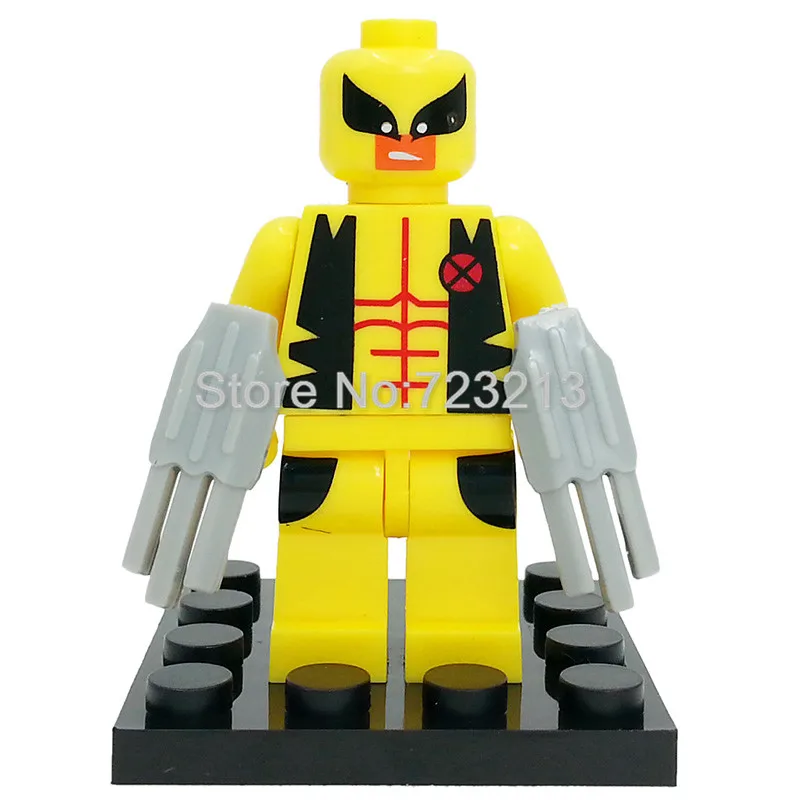 Wolverine Одиночная змея глаза Джейсон Тодд КРОК Бэтмен, Бэйн Aqualad удар задницы строительные блоки супер герой D845 D840 D856 Кирпичи Игрушки - Цвет: Wolverine