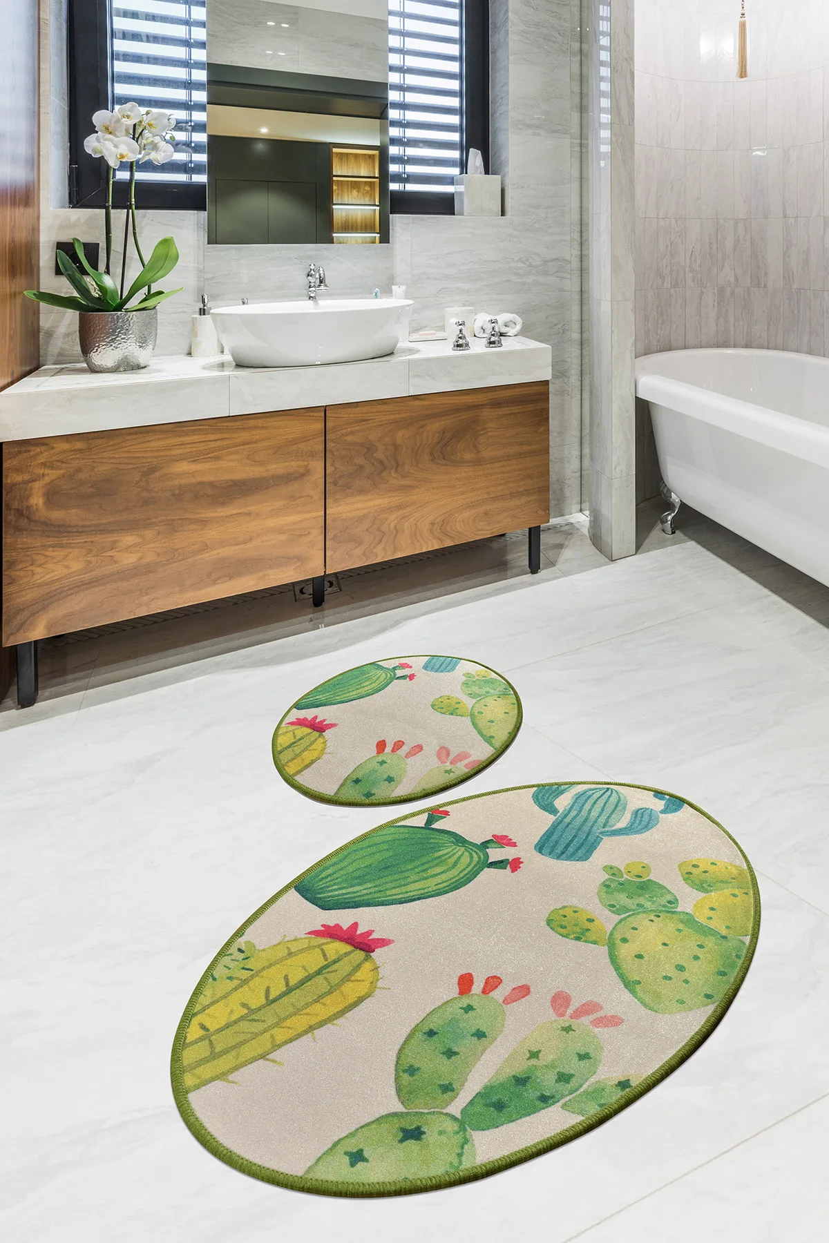 

Kaktüs Ванная комната коврики коврик для ванной комнаты Набор 2 предмета/партия фланель Нескользящие душ дома Крышка для унитаза крышка душев...