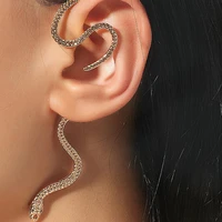 em111 fashion earrings personality retro snake alloy ear clip for women wholesale