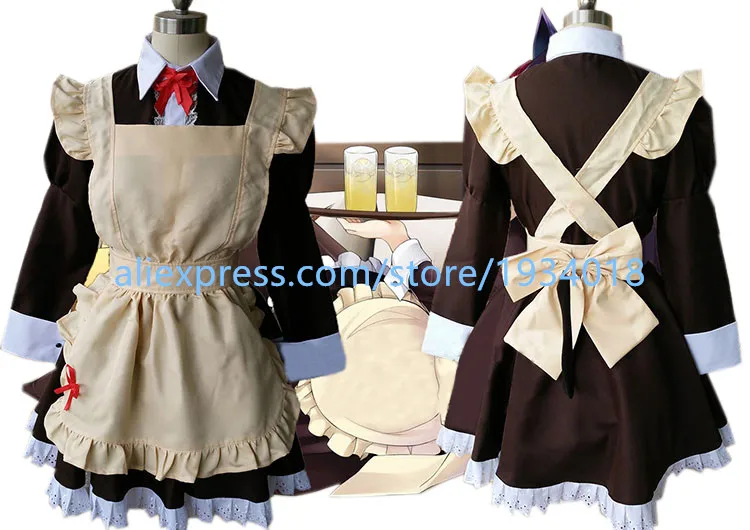 Костюм горничной Oreimo для косплея костюм с юбкой длинным рукавом платье лолиты из