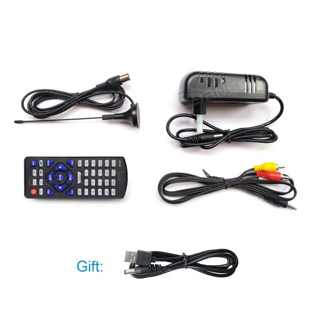 LEADSTAR D14 14 дюймов HD Портативный ТВ DVB-T2 ATSC цифровой аналоговый телевизор мини маленький автомобильный тв Поддержка MP4 AC3 HDMI монитор для PS4