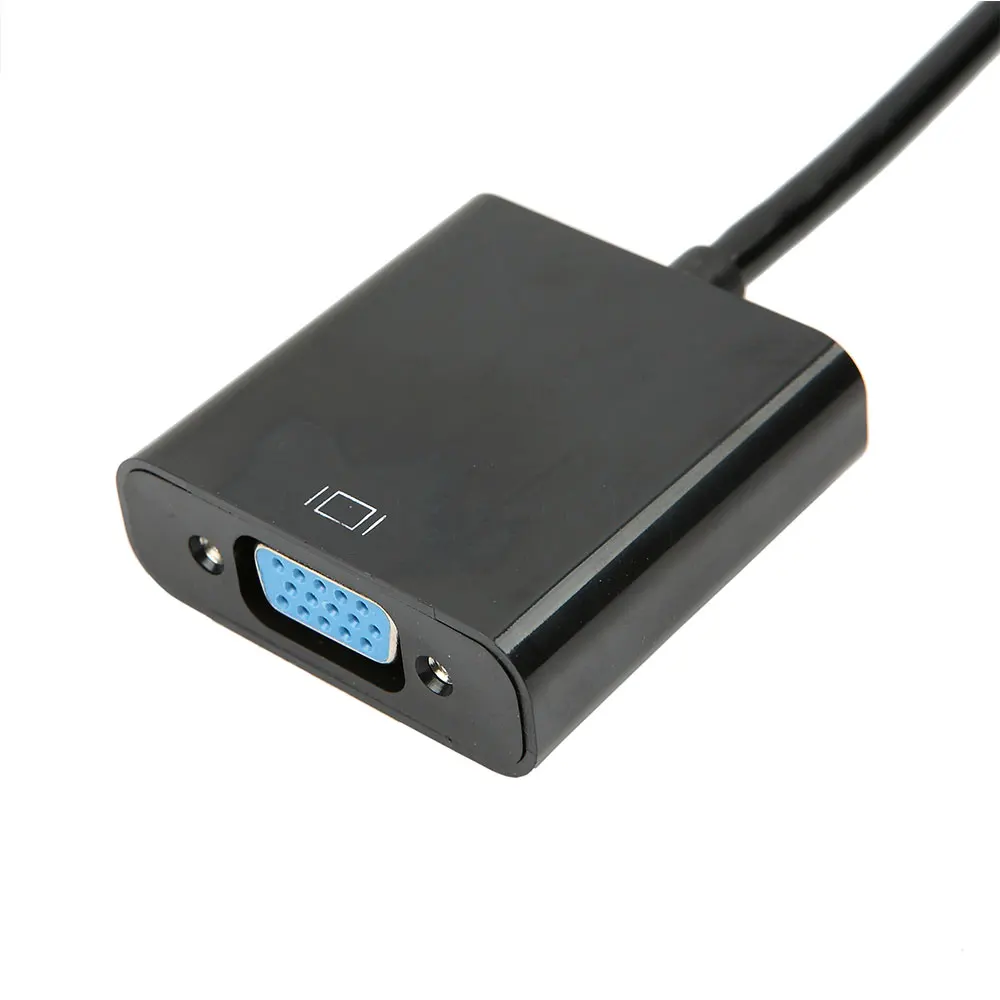 Kebidu 1 шт. видео конвертер папа к VGA RGB Женский HDMI совместимый с кабелем 1080P для ПК
