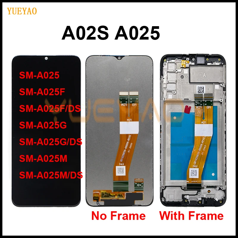 ЖК дисплей с рамкой для Samsung Galaxy A02s A025 сенсорный экран дигитайзером LCD A025M A025F/DS
