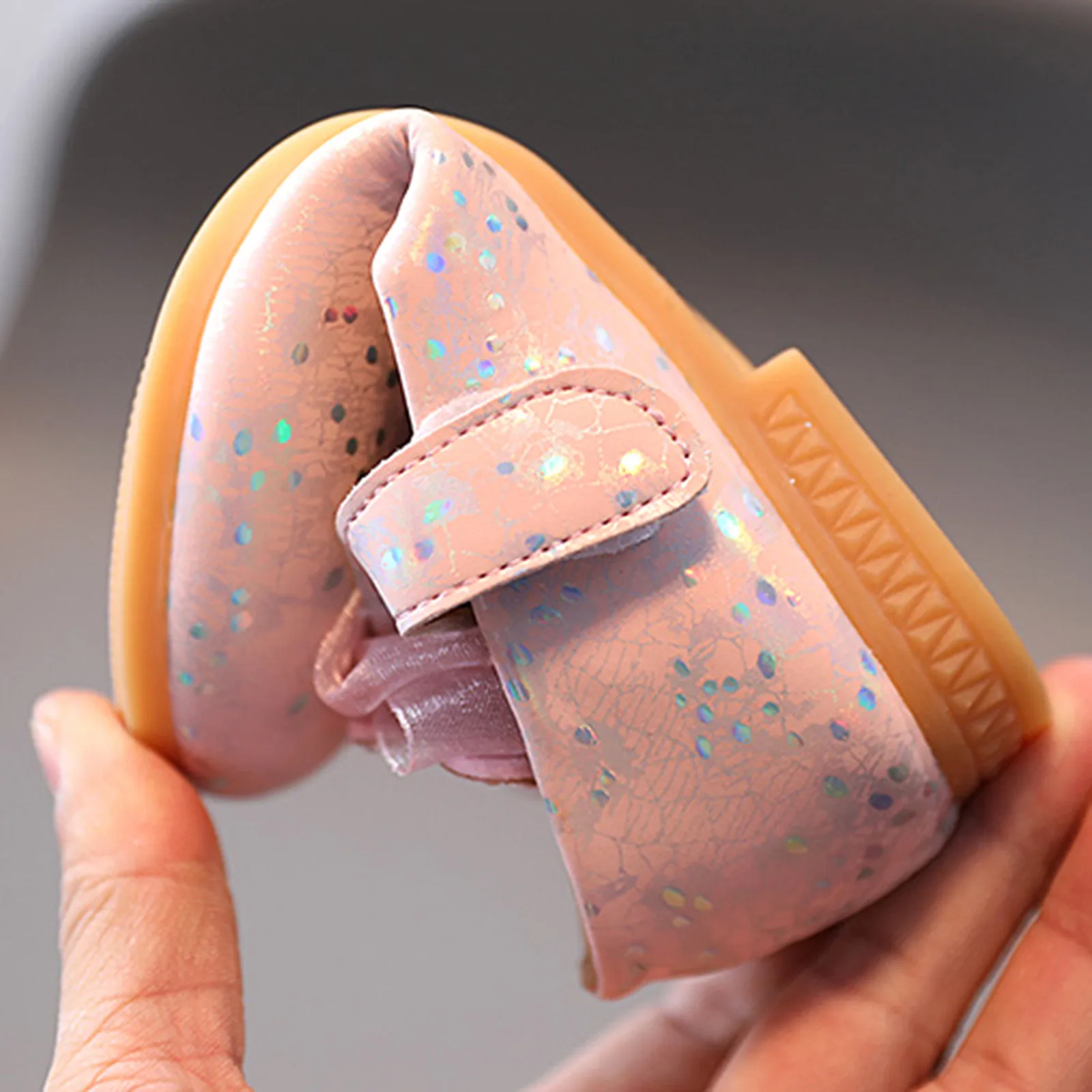 

Baby Casual Shoes Children Girls Crystal Butterfly Knot Princess Single Fashion Non-Slip Shoes 2021 Factory Wholesale Baby Shoes