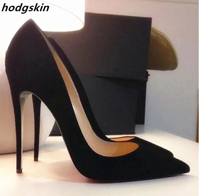 Женские замшевые туфли лодочки на высоком тонком каблуке 12 см/10 см с острым