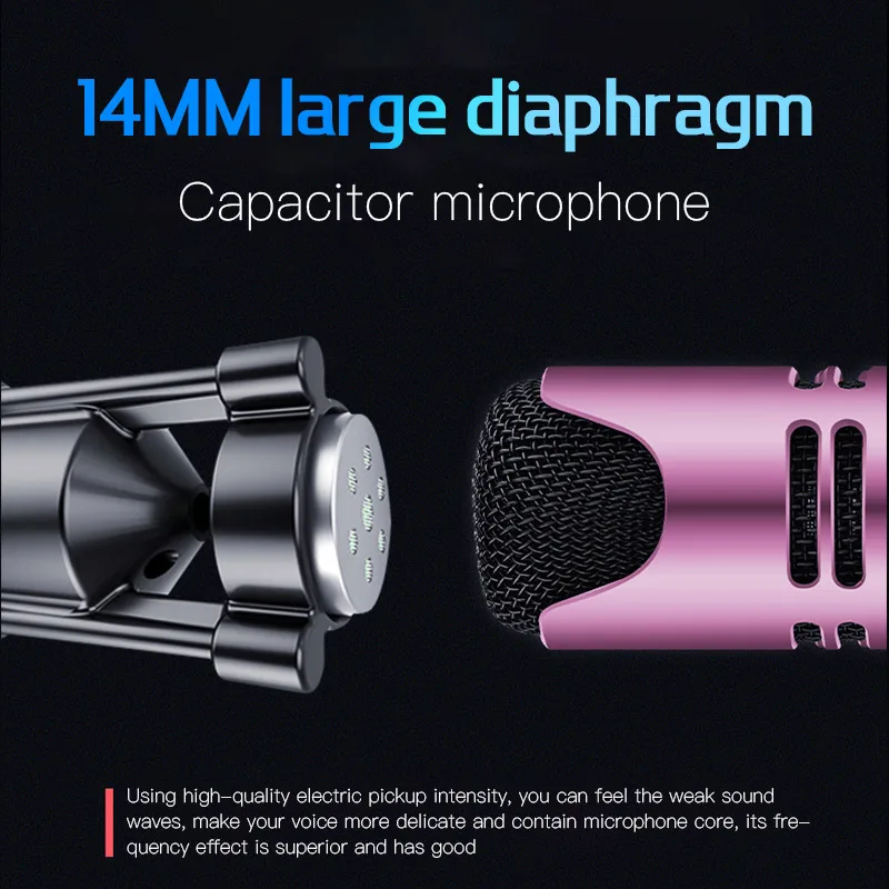 Leehur якорь в прямом эфире мобильный телефон микрофон конденсаторный проводной