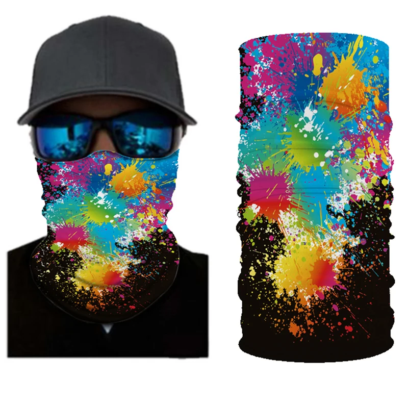 Бесшовный шарф для рыбалки с 3D рисунком черепа походная бандана Шейная маска