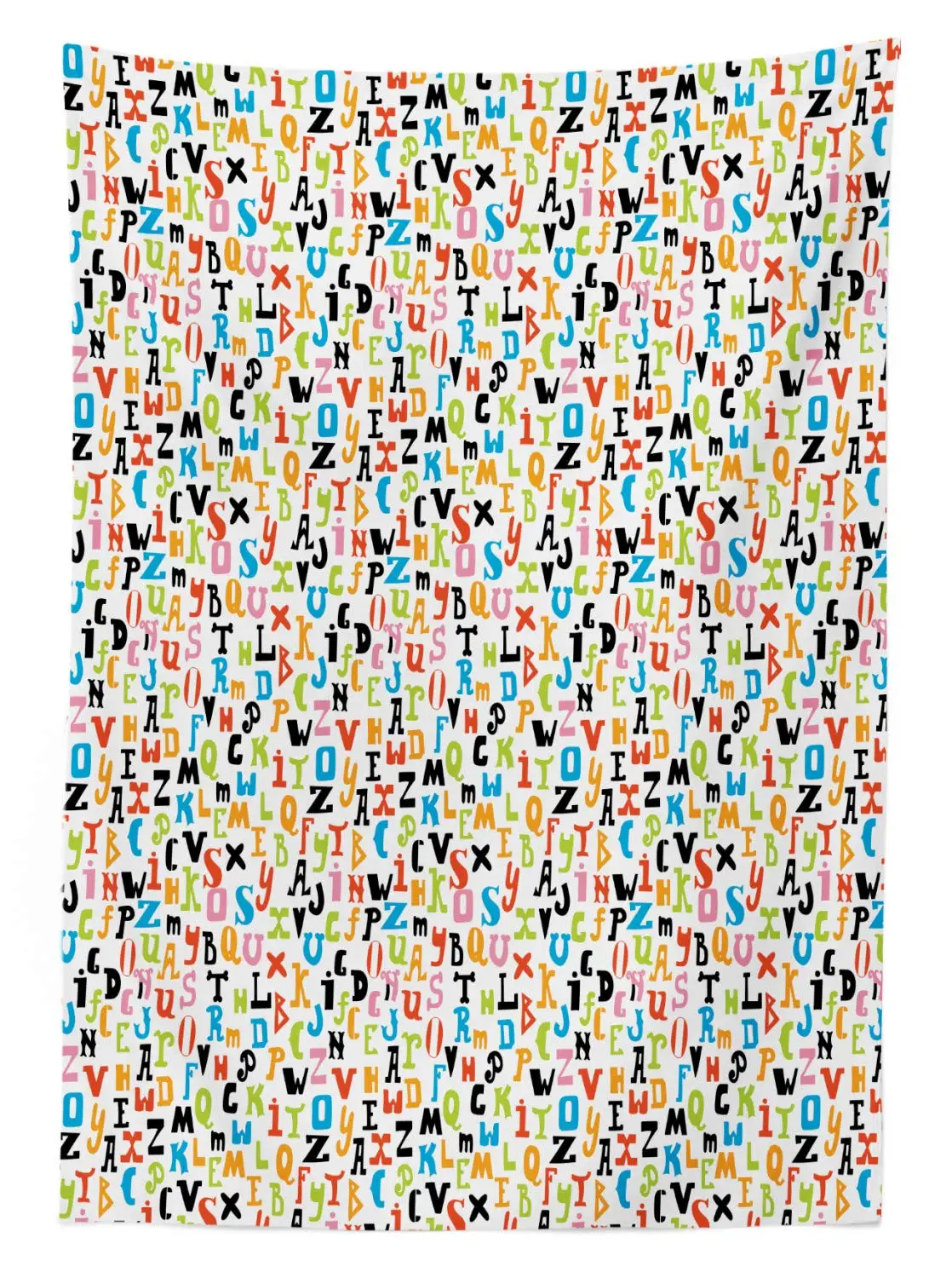 ABC уличная скатерть Смешные цветные буквы Lowercase Fonts Grammer креативное обучение