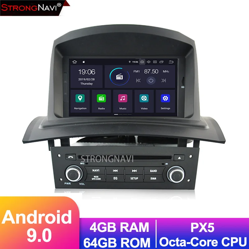 7 дюймов Android 9 0 Автомобильный мультимедийный плеер для Renault Megane 2 2005-2009 DVD радио с