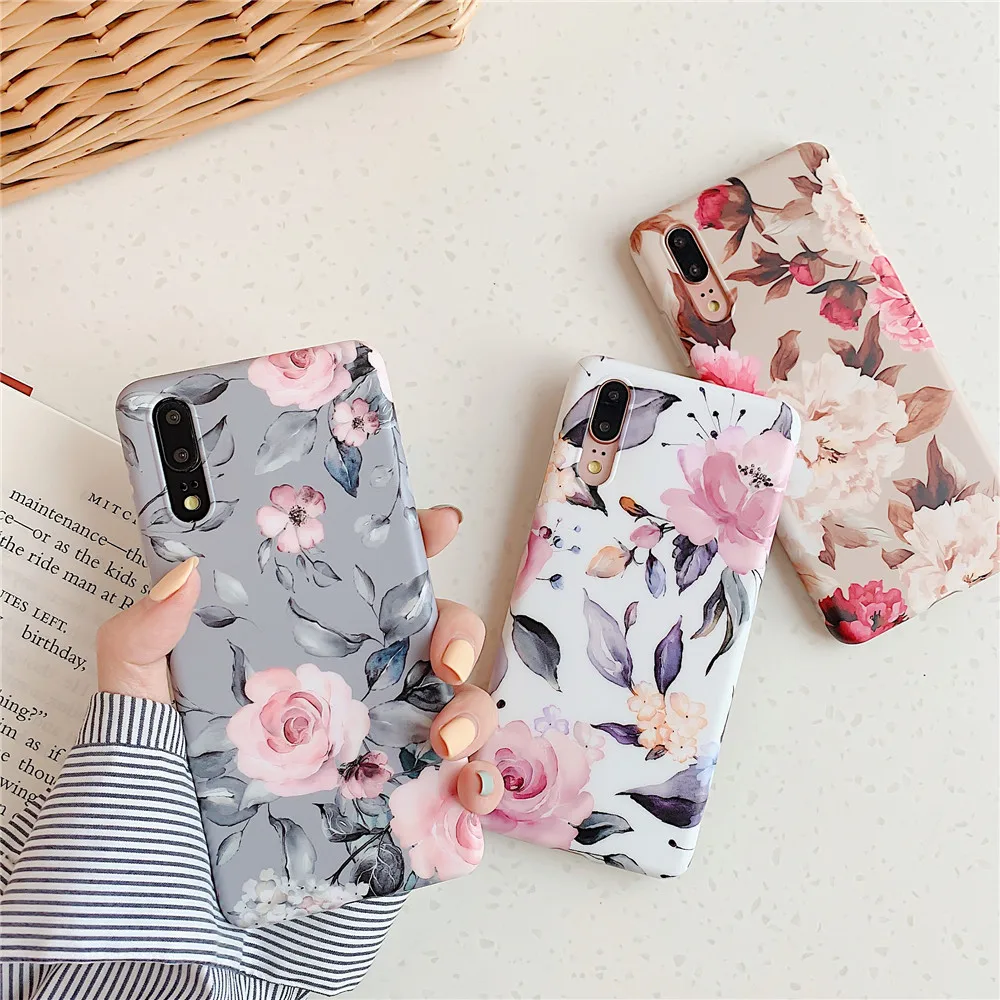 FLYKYLIN чехол для телефона в стиле ретро с цветами и банановым листом Huawei P40 P30 P20 Mate 30