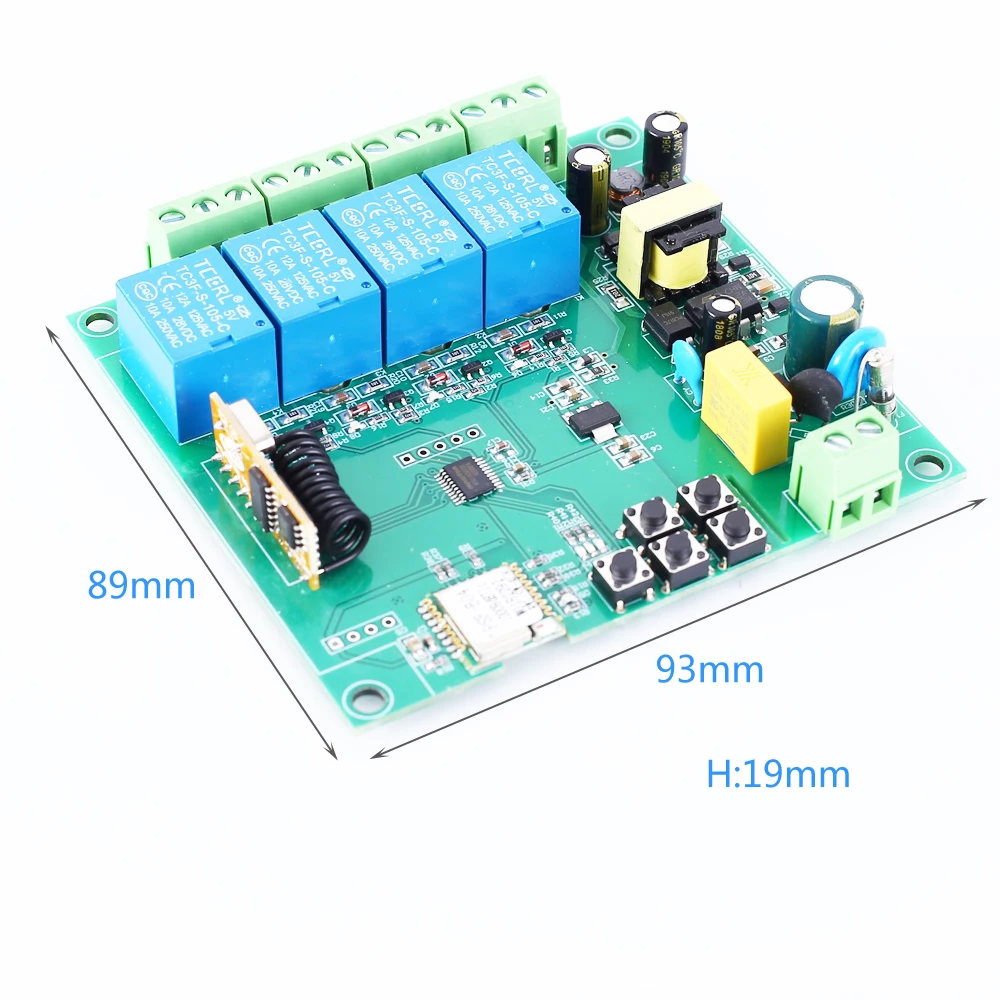 4CH Wireless WIFI Intelligent Control Switch AC 110V 220V 433MHz Remote Controller | Строительство и ремонт