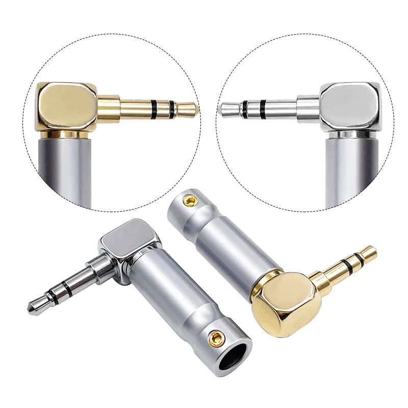 

2.5MM 3.5mm 4.4mm earphone plug pure copper L plug curved plug 1pcs
