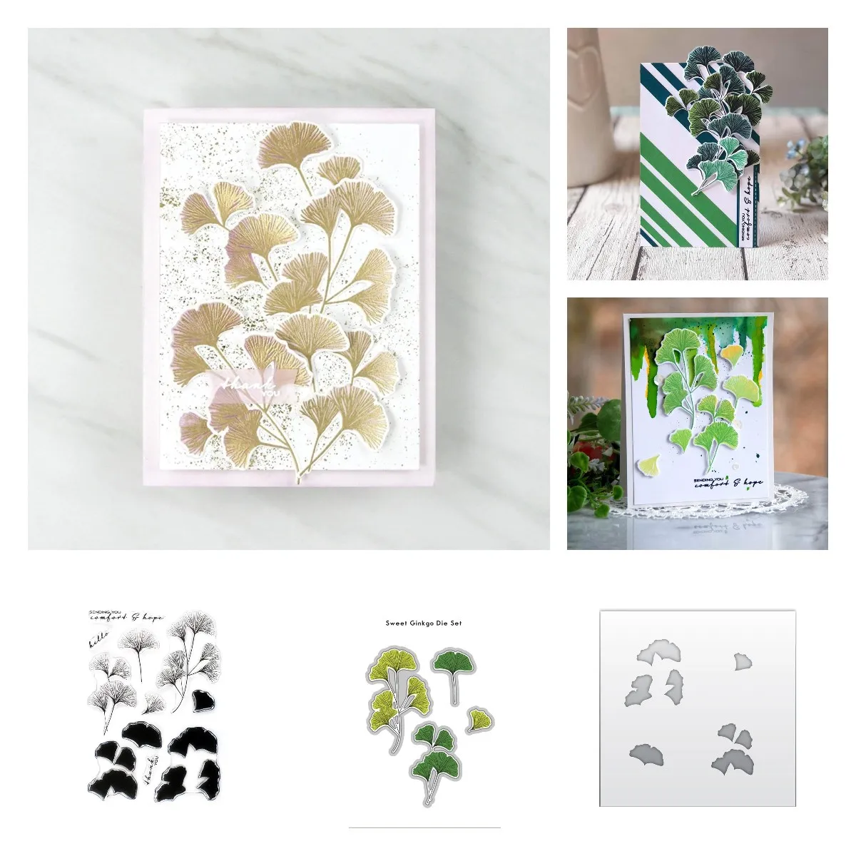 

Sweet Ginkgo Die Set Flower Cutting Dies & Stamps & Stencil Scrapbook Dariy Decoration Stencil Embossing Template DIY Greeting