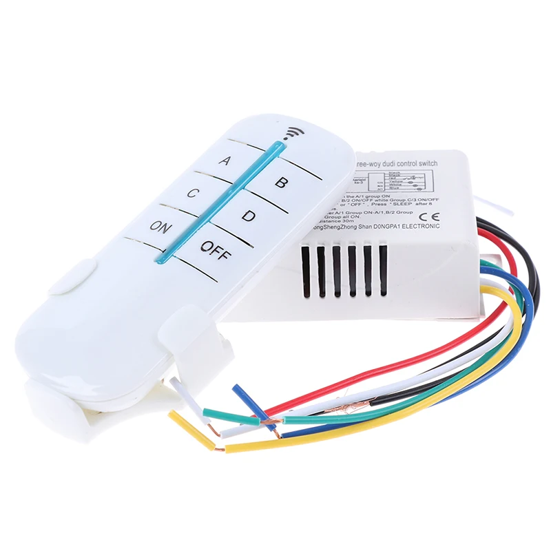 

New 4 ways Digital Wireless Remote Control Switch Receiver Transmitter For LED Lamp