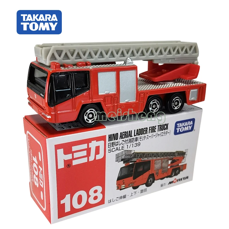 

TAKARA TOMY TOMICA масштаб 1/139 Hino воздушная лестница огонь Турк сплав литая металлическая Модель автомобиля игрушки в подарок собирать украшения