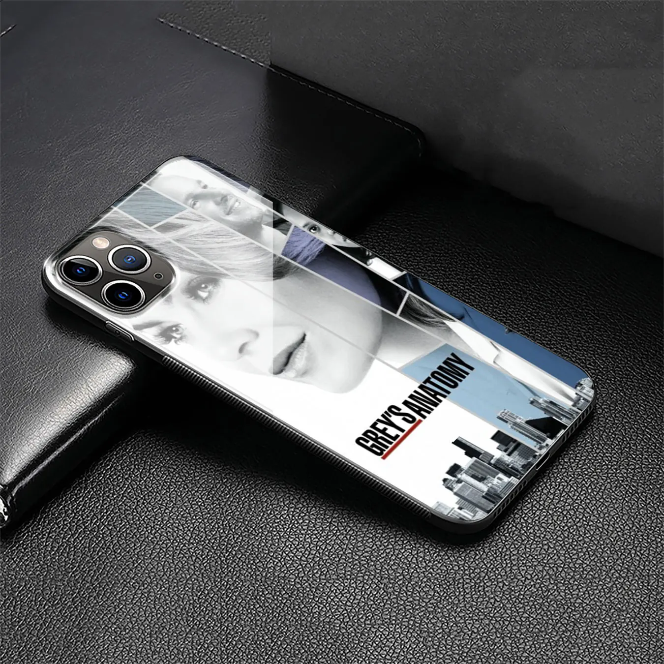 American TV Greys Anatomy Nurse doctor Pattern Tempered Glass Phone Case for iPhone 11 Pro XR X XS Max 6 6S 7 8 Plus 5 5S SE |