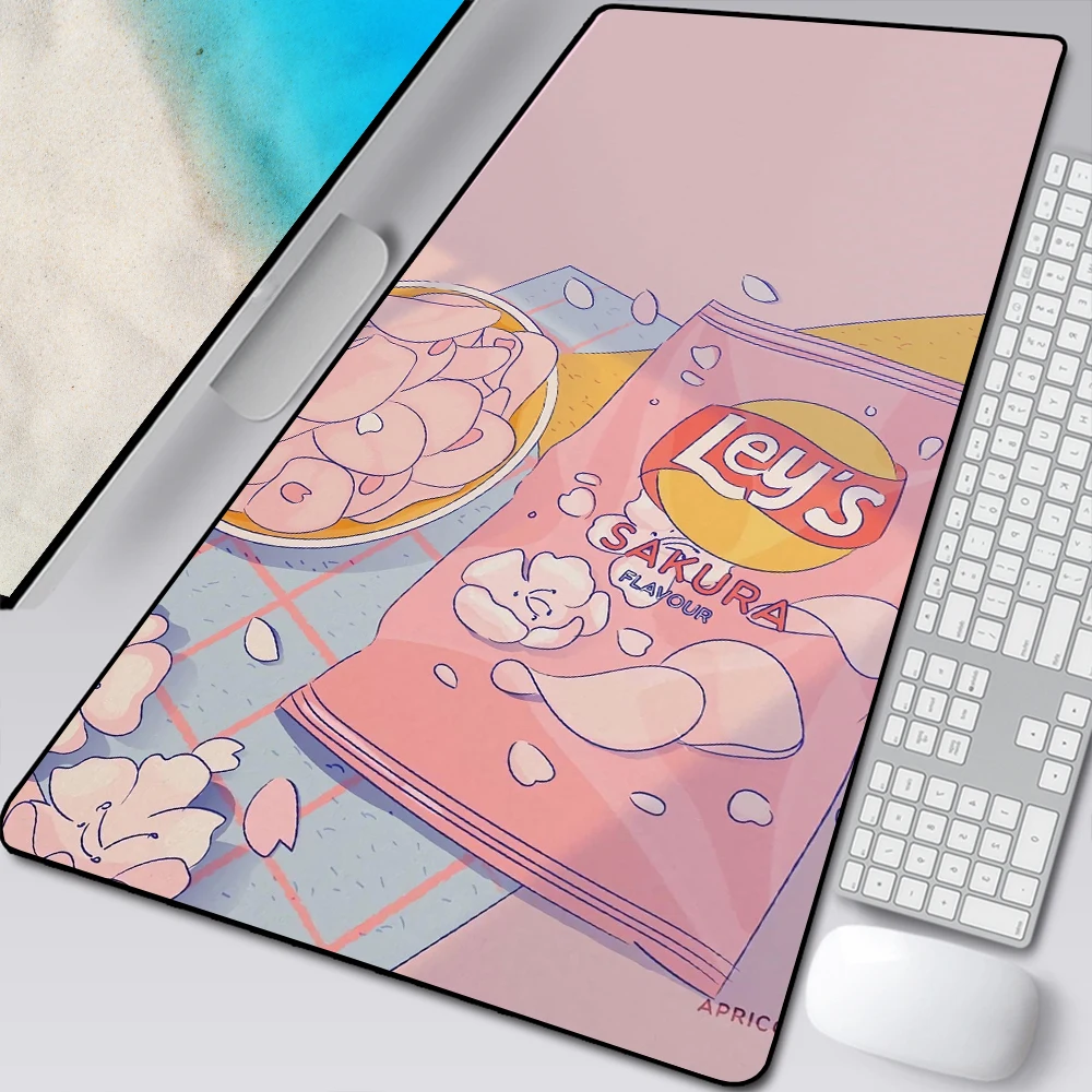 large anime pink mousepad gamer cute kawaii xxl gaming mouse pad rubber otaku locking edge big fashion laptop notebook desk mat free global shipping