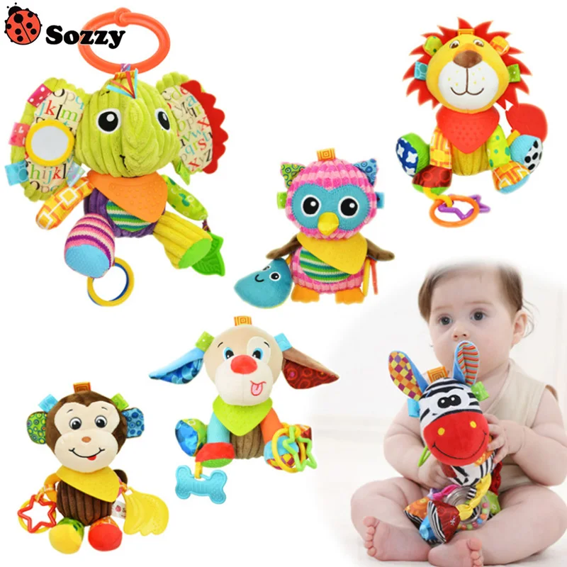 Sozzy многофункциональные детские игрушки, погремушки, мобильные мягкие хлопковые детские погремушки для детской коляски, кроватки, подвесны...