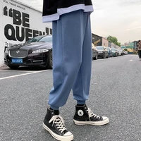 privathinker mens solid color straight harem pants korean man loose ankle lengthtrousers streetwear male casual fashion pants