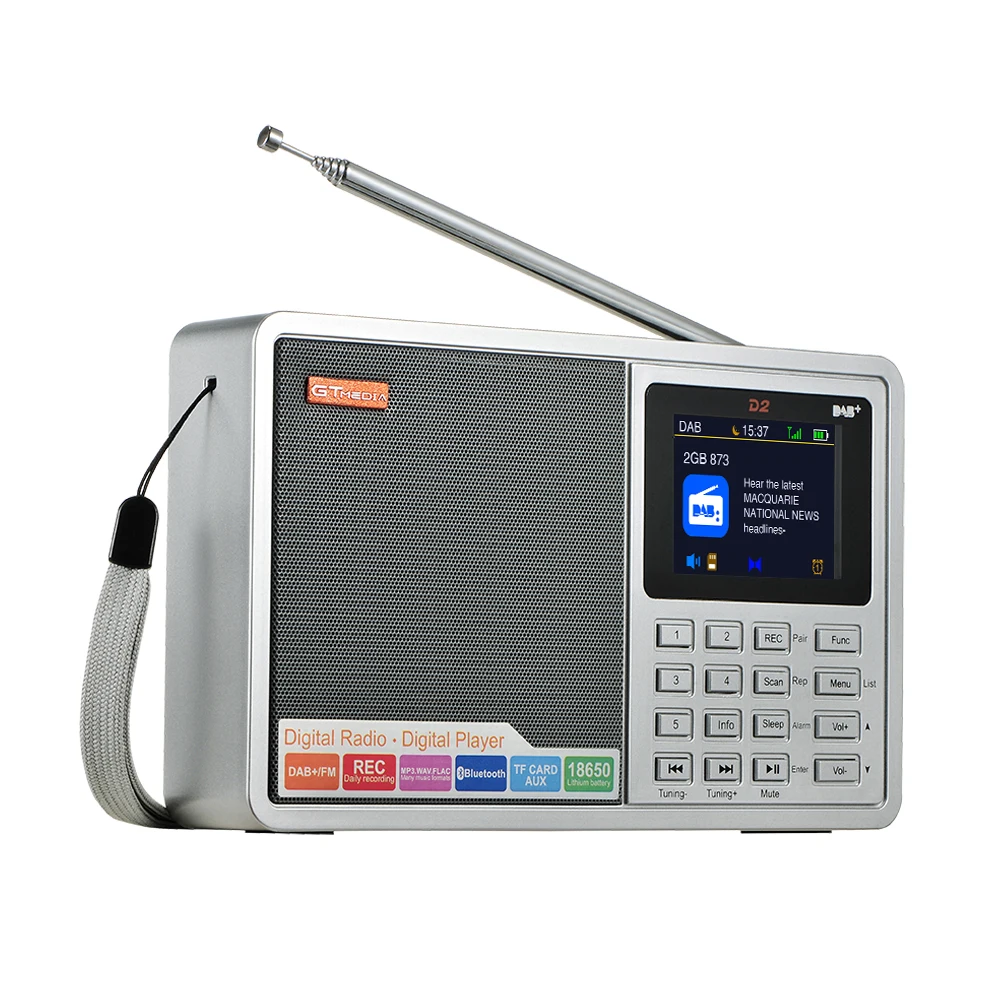 Цифровое мини-радио GTmedia D2 DAB +/TF/AUX ручное цифровое FM-радио USB TF-карта