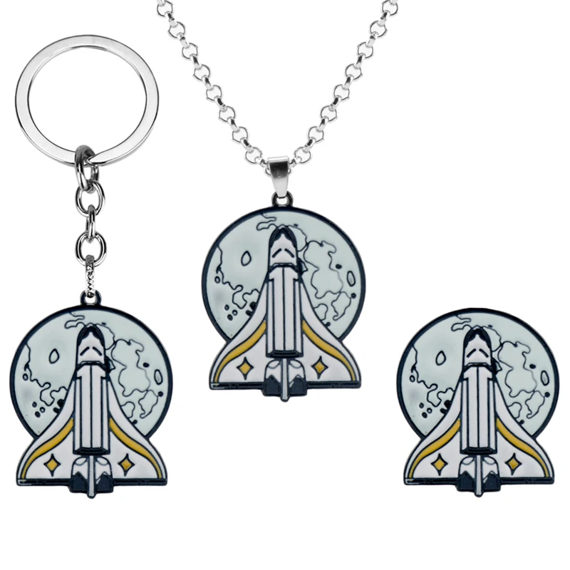 

Game PS4 The Last of Us 2 Space Shuttle Rocket Enamel Metal Pendant Necklaces For Women Men Fans Jewelry Gift