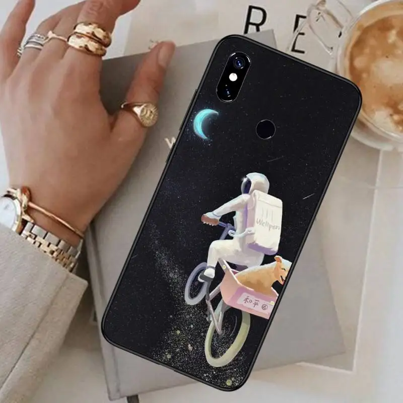 

Cosmonaut moon Phone Case For Xiaomi Redmi 7 8 9t a3Pro 9se k20 mi8 max3 lite 9 note 9s 10 pro