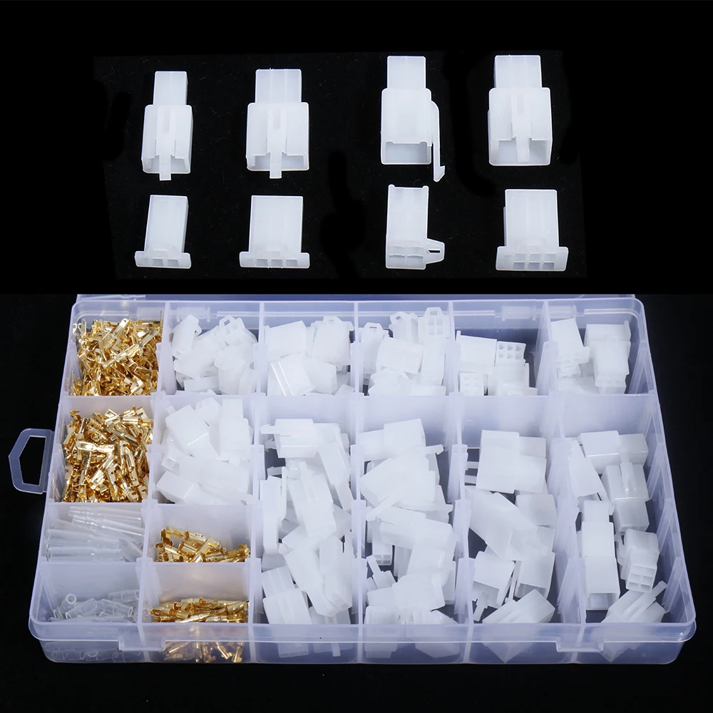 

2/3/4/6 pin Automotive 2.8 Electrical Wire Connector Male Female shell plug Kits Motorcycle ebike car