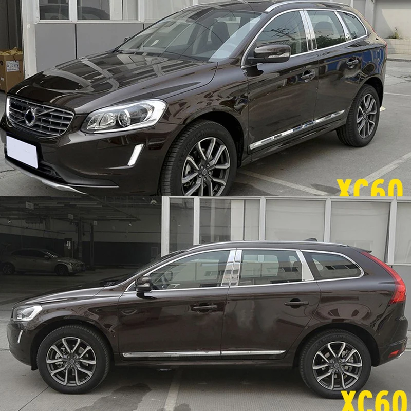 Оконная хромированная Накладка для Volvo XC60 XC 60 дверная оконная рама из нержавеющей