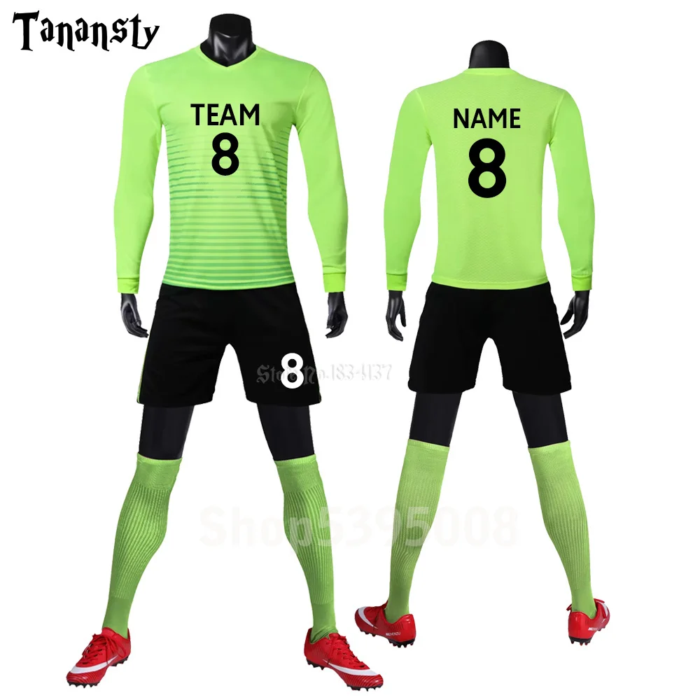 Soccer Jerseys Long Sleeve Men Custom Football Jerseys Soccer Uniforms Youth Adult Football Set Long Soccer Jersey