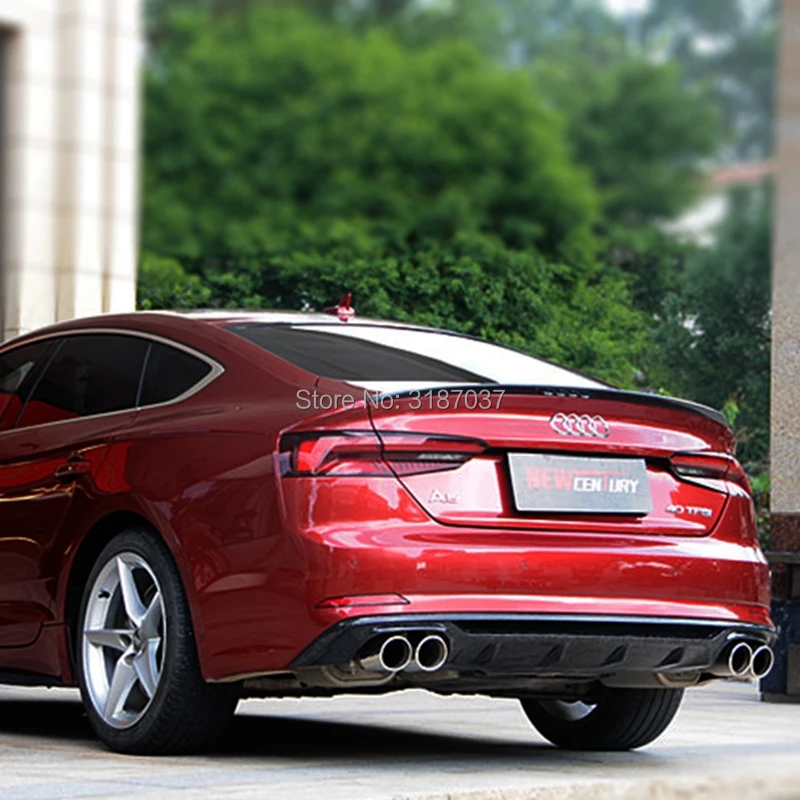 Для Audi A5 4 Двери Седан углеродного волокна задний спойлер на крышу крыло багажника губы загрузки крышка автомобиля Стайлинг